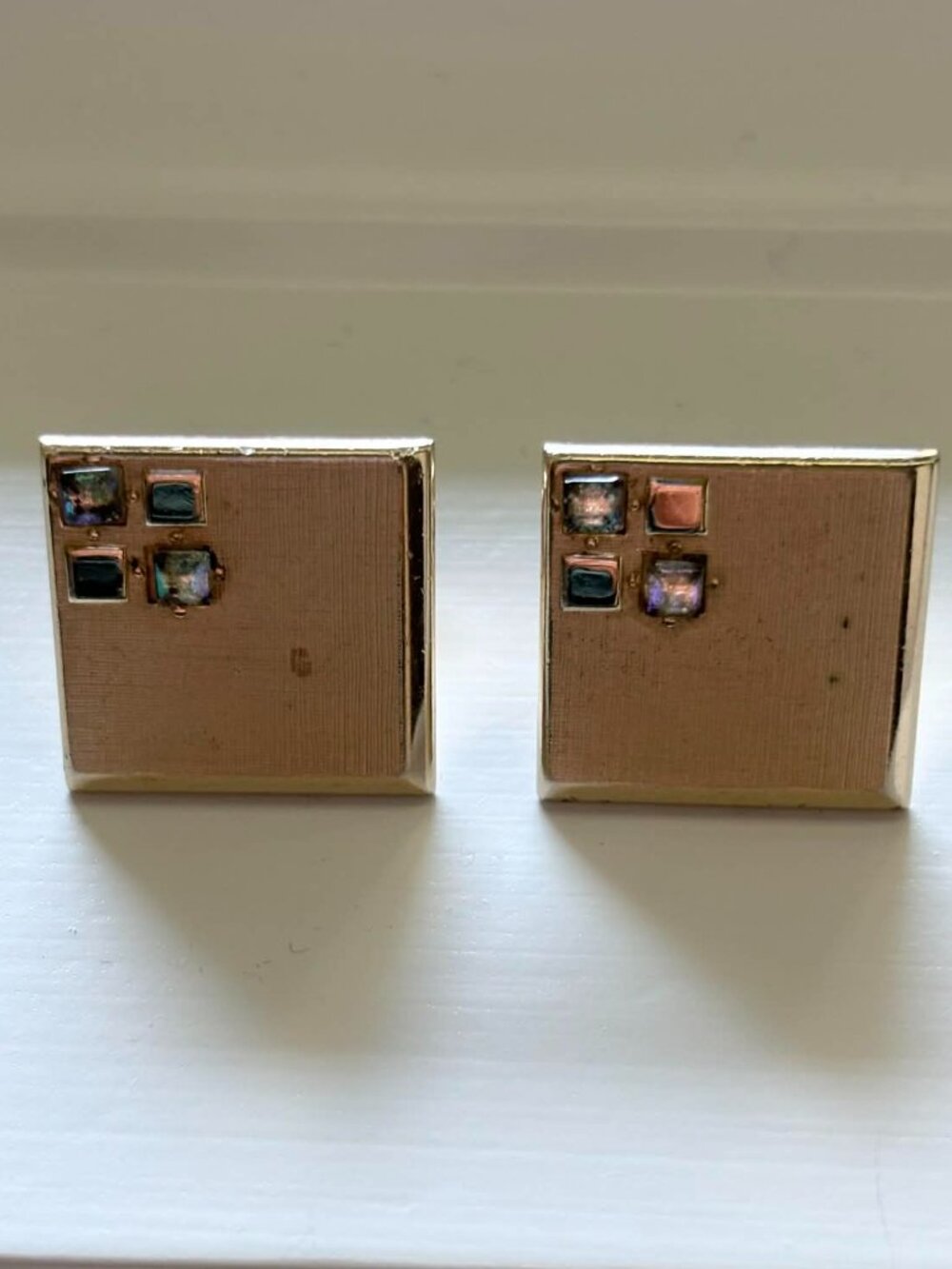 Vintage Swank Gold-Tone Cufflinks – Mid-Century Modern